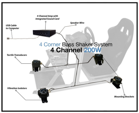 Slip-Angle 4 Corner Shaker Kit: 200W & 300W