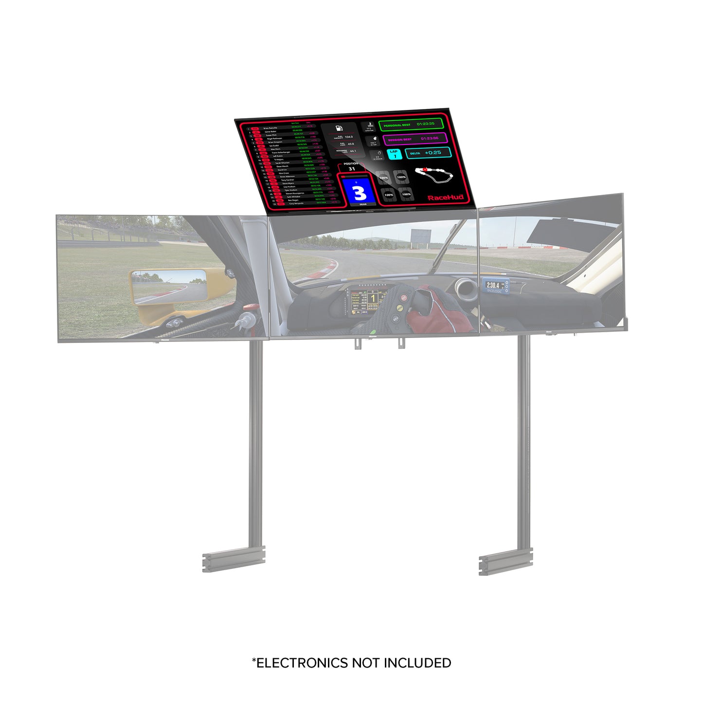 Next Level Racing - ELITE Free Standing Quad Monitor Add-On Black